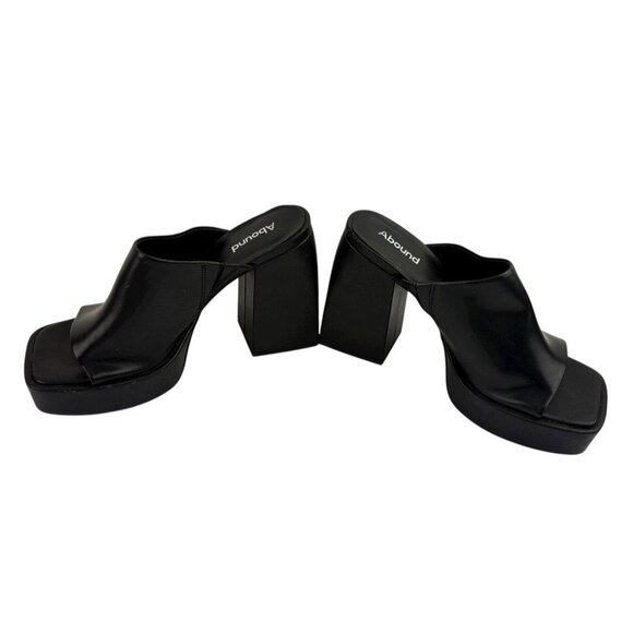 *Vtg 90s Y2K Abound Nevada Chunky Platform Heels Womens 7.5 Black Friends Phoebe - Picture 10 of 14